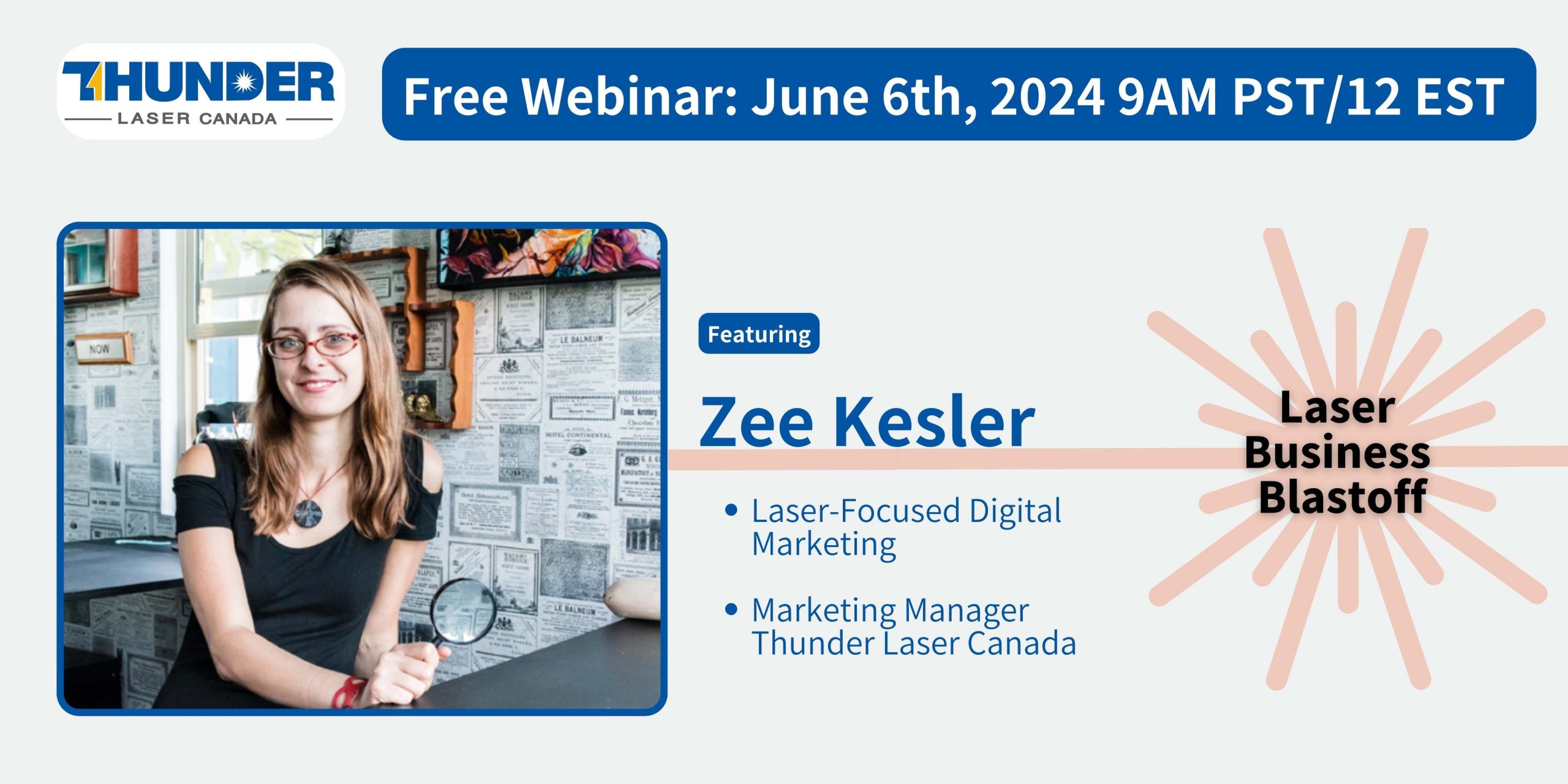 banner webinar thunder laser canada how to market your laser business.